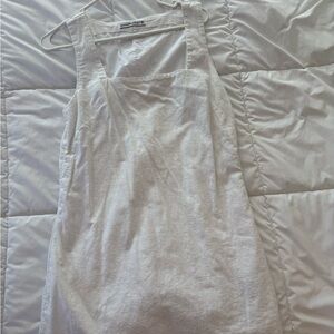White Linen Shift Dress